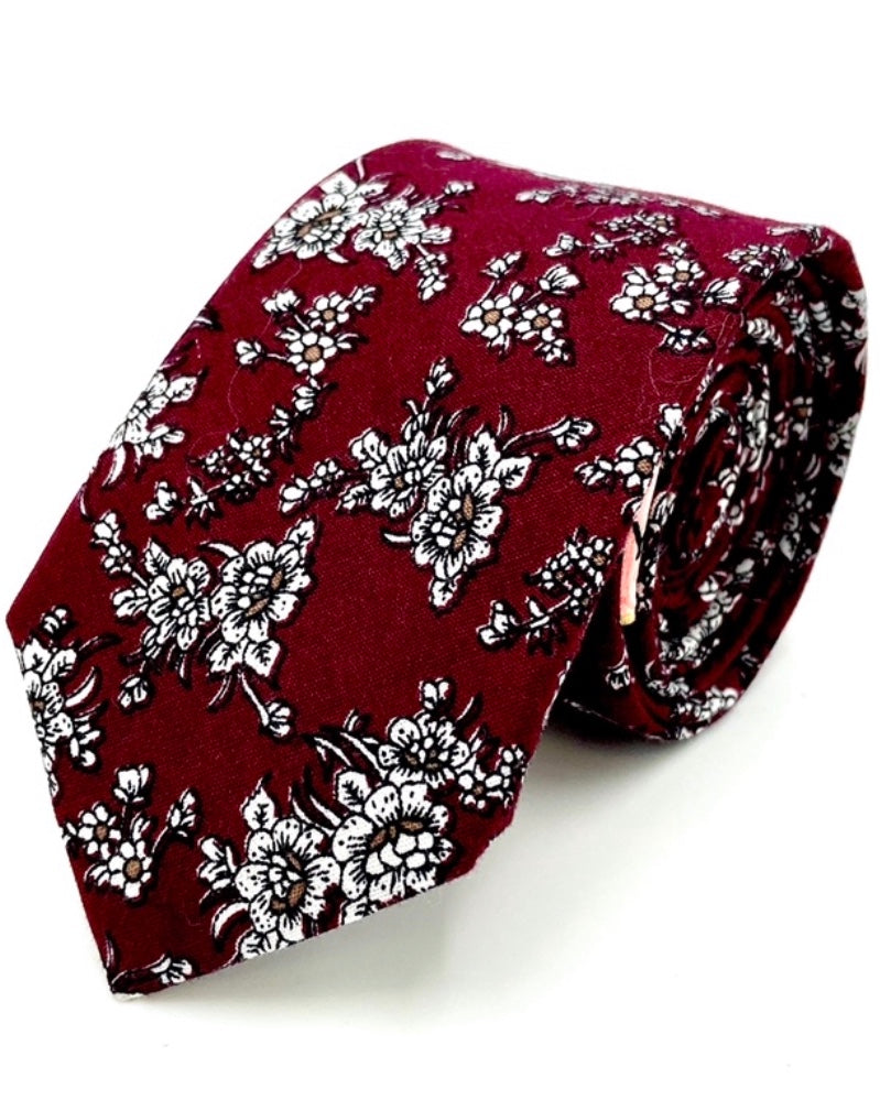 Ty's Delicate & Elegant Orchid Tie Cotton Tie
