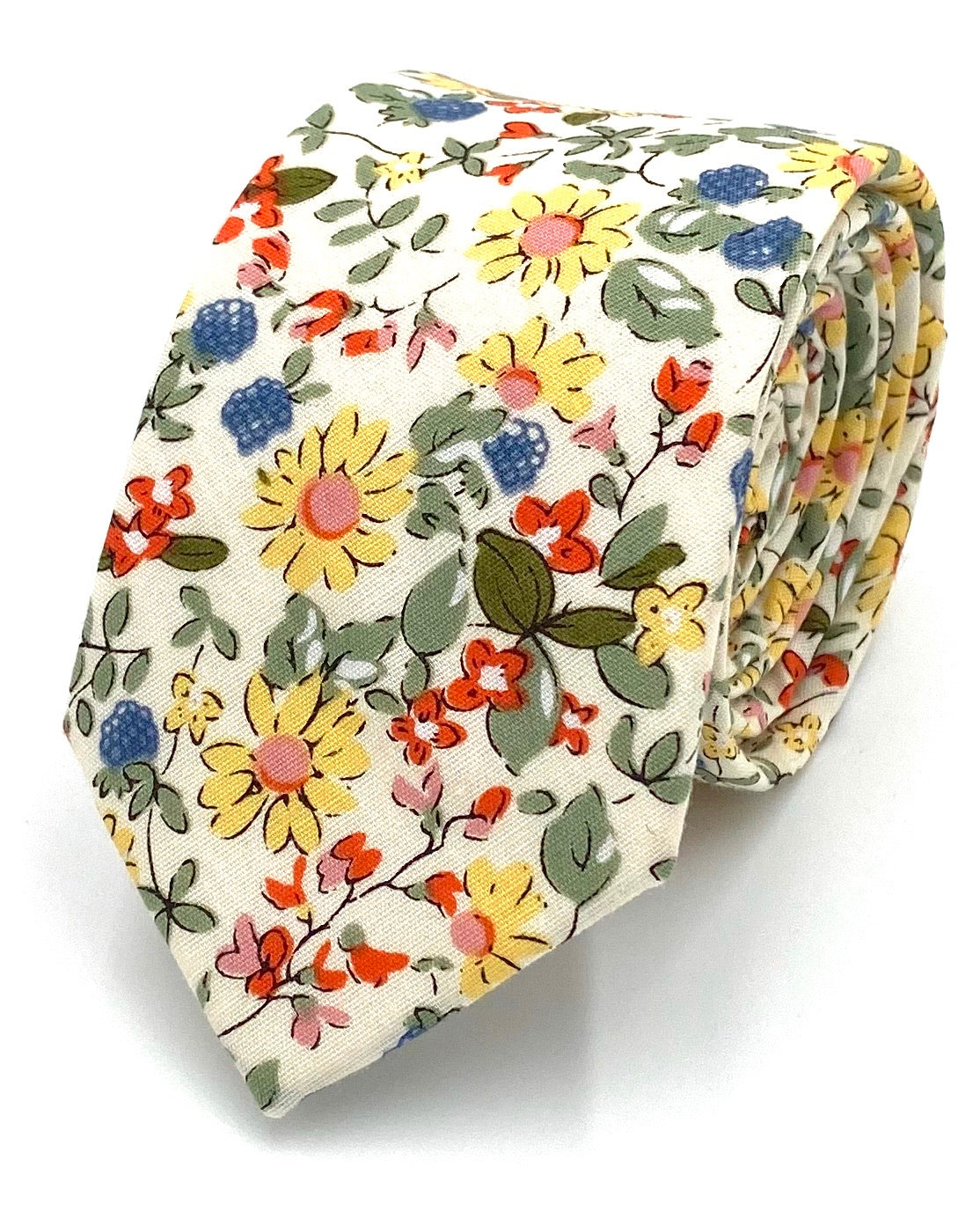 Ty's Sunflower Skinny Tie Cotton Tie