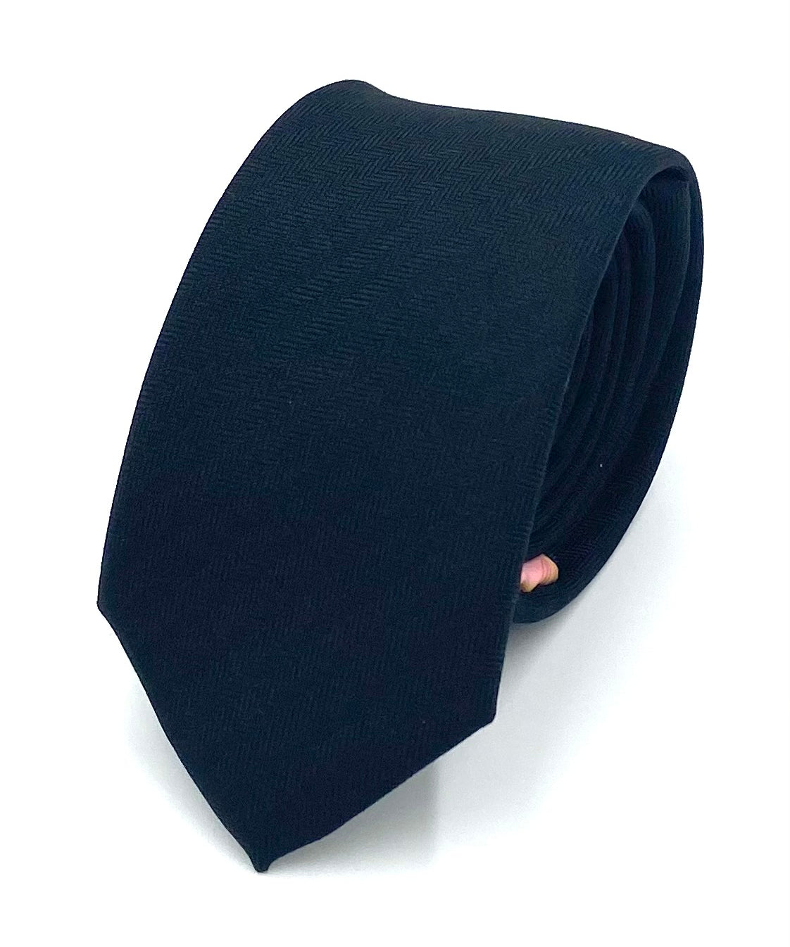 Ty's Midnight Navy Tie - Handmade Cotton Skinny Ties Cotton Tie