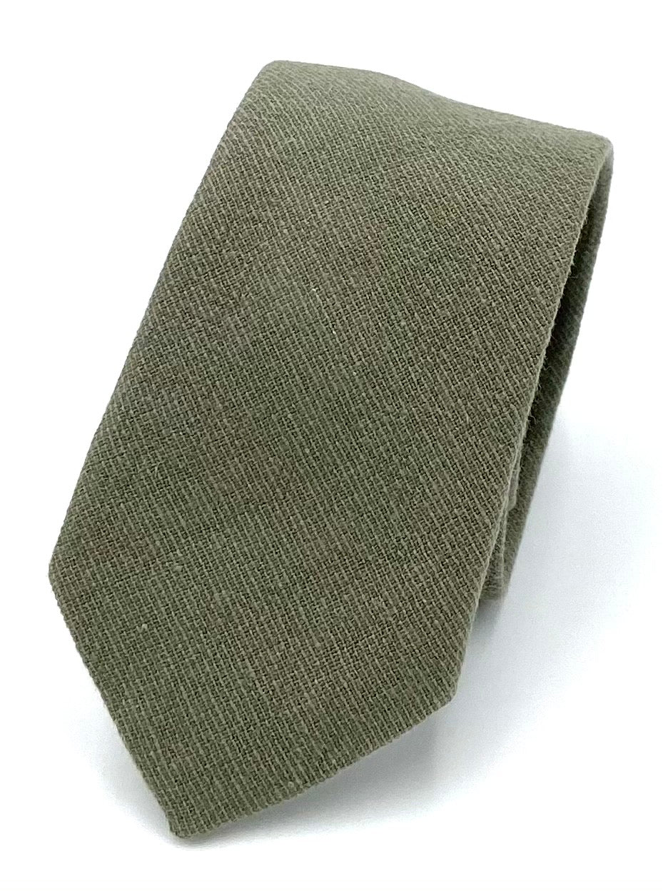 Ty's Sage Green Cotton Tie Cotton Tie