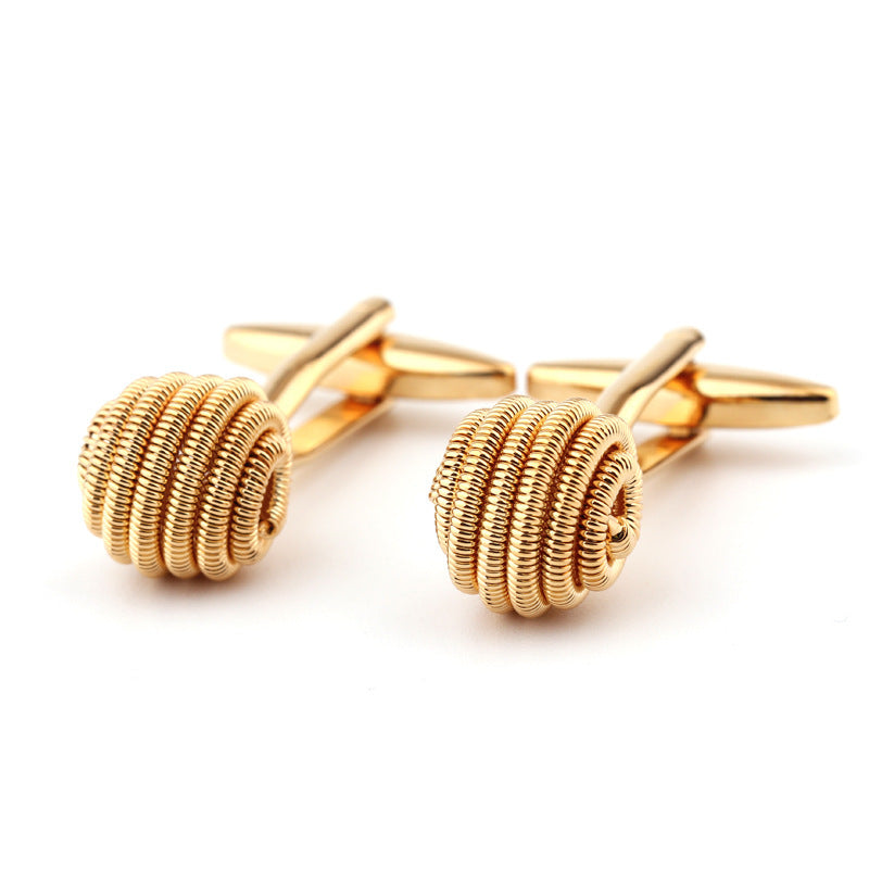 Ty's golden-coil-cufflinks Gold Cufflinks