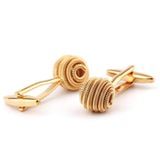 Ty's golden-coil-cufflinks  