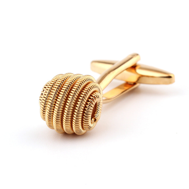 Ty's golden-coil-cufflinks  