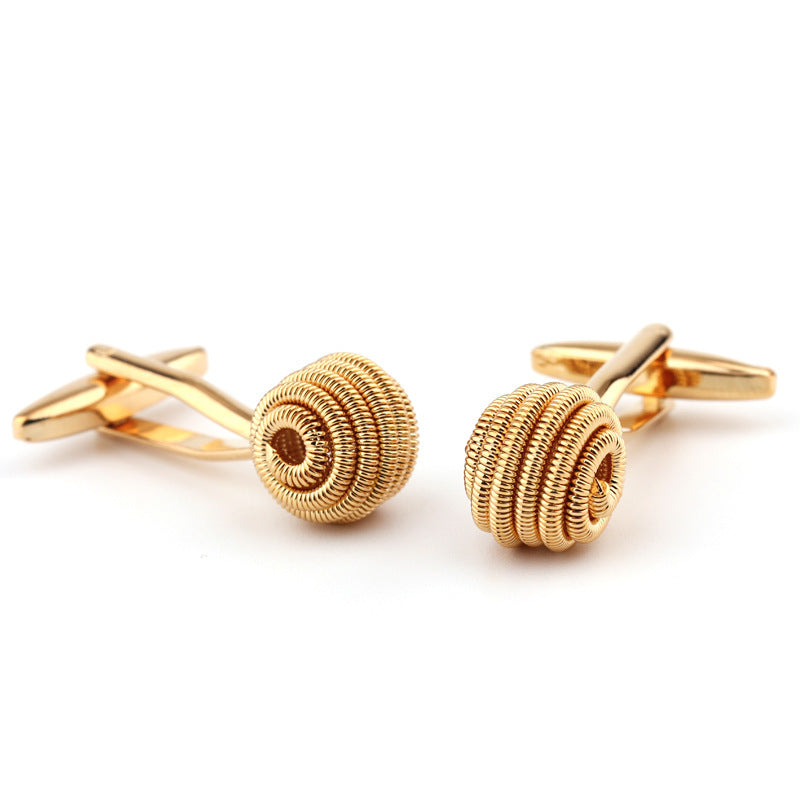 Ty's golden-coil-cufflinks  