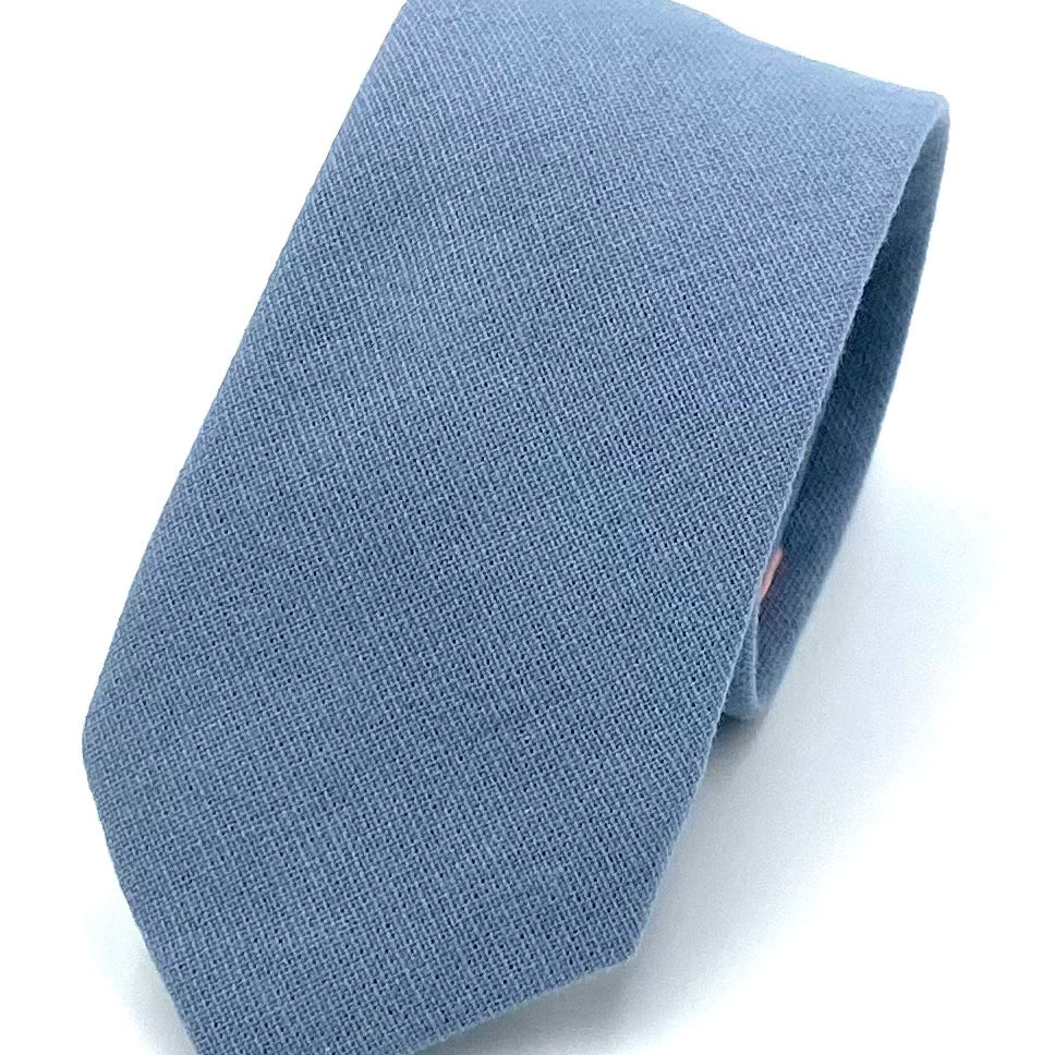 Ty's Dusty Blue Cotton Tie Cotton Tie
