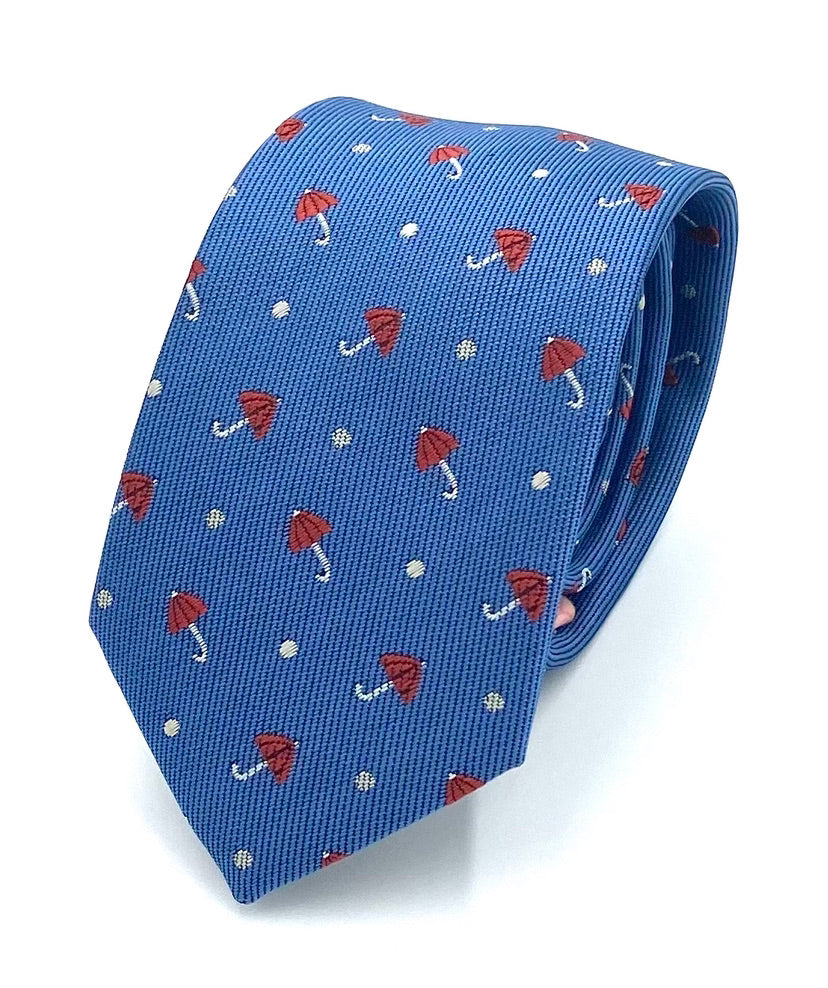 Ty's Playful & Refined 100% Cotton Tie | 'Umbrella' Cotton Tie