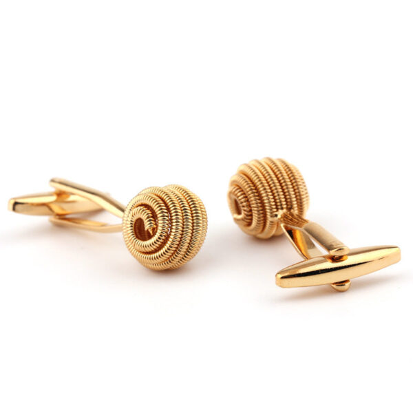 63d0c162-569f-4286-8d82-06998aa8e441 Golden Coil Cufflinks