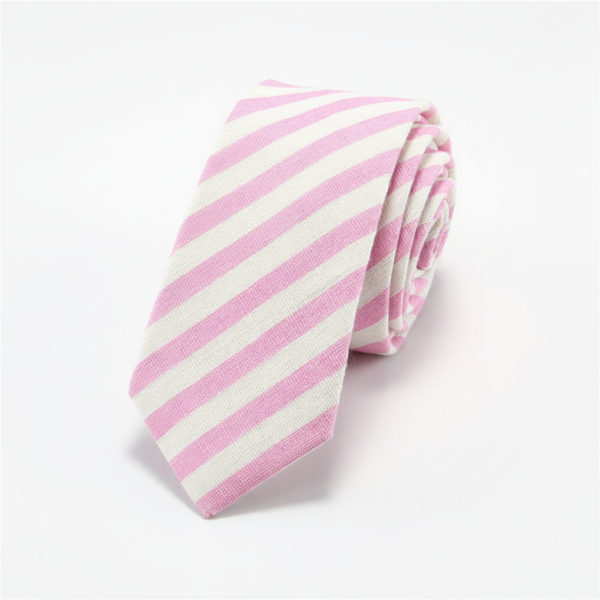 pink-white-tie The Everyday Stripe Tie Collection